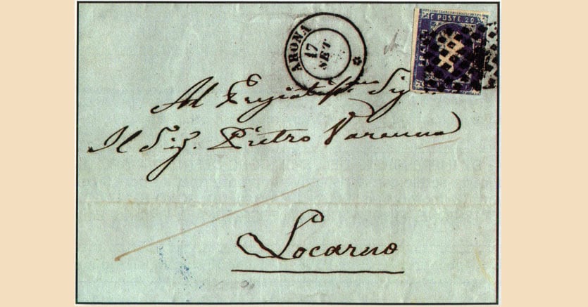 45 cent Lombardo Veneto del 1850 1 tipo carta a mano nuovo con traccia di linguella quotato 27mila euro sull'Unificato