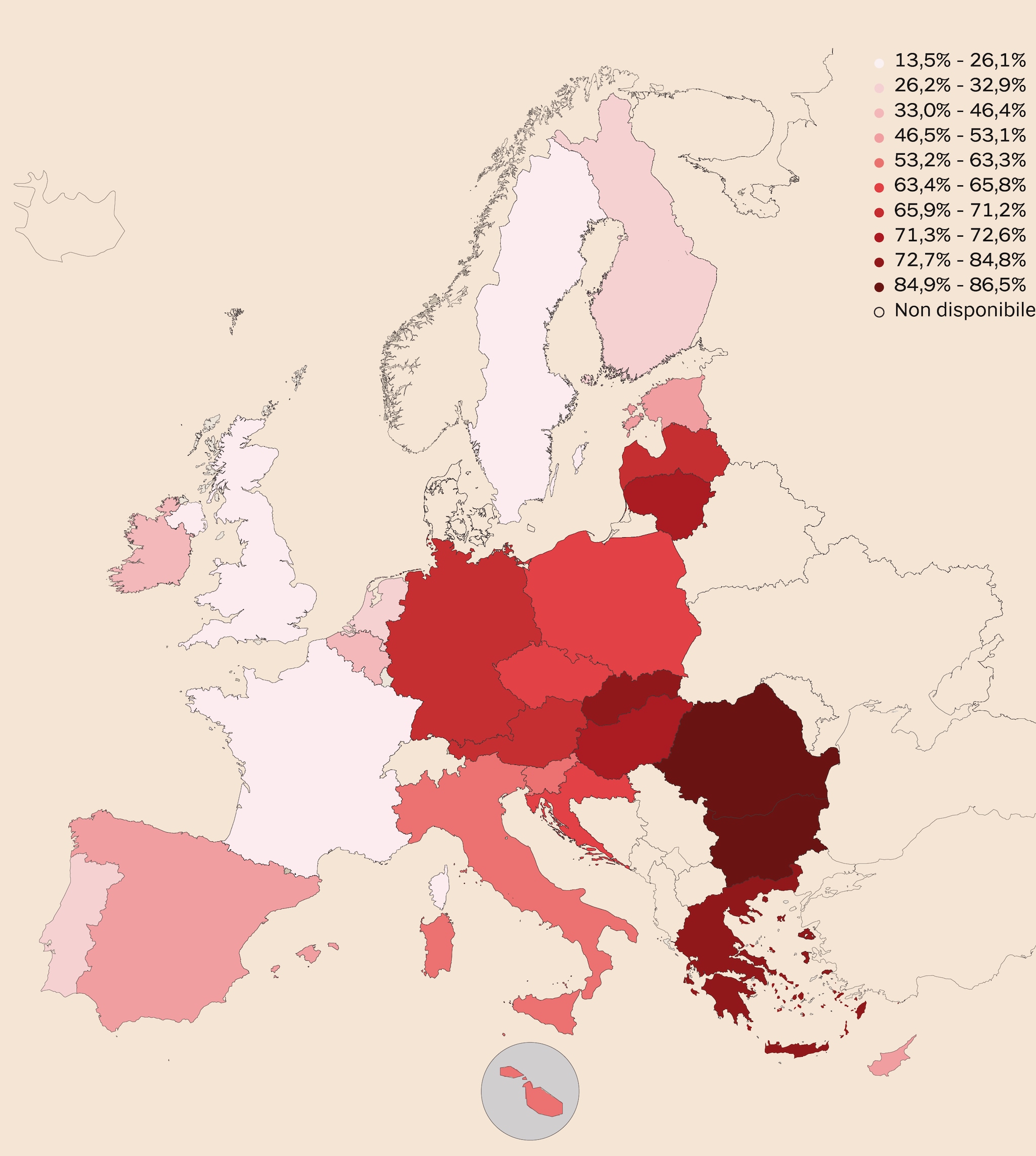 CASH-RATIO NEI PAESI EUROPEI