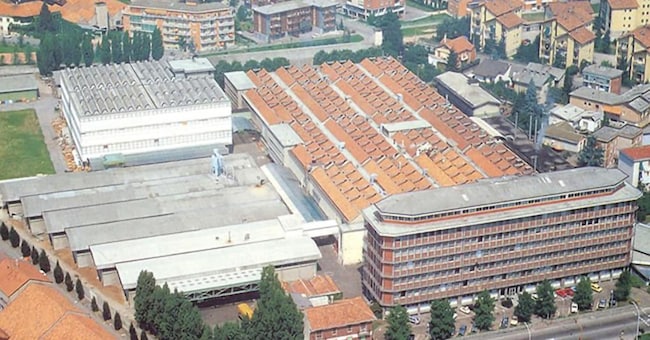 Una foto aerea delle ex Officine grafiche De Agostini di Novara