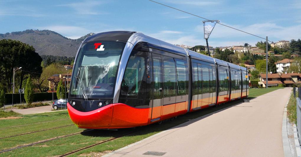 Il rendering di un convoglio del tramtreno di Varese 