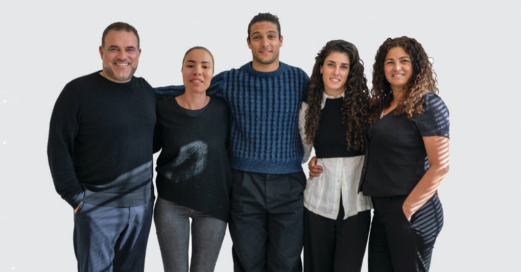 La famiglia Catalani: da sinistra, Andrea, Caterina, Leonardo, Carolina e Serafina  