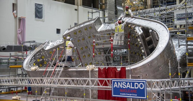 Fusione. Un componente del vacuum vessel, la “camera da vuoto” di Iter, progetto su cui Ansaldo Nucleare lavora per la fusione. L’azienda, nel 2021, ha totalizzato 75 milioni di ricavi