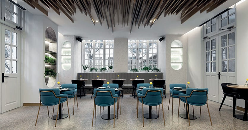 Shangai. Il caffè ristorante Gaga Changning Villa