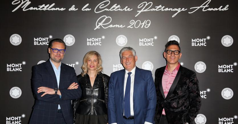 Da sinistra, Till Felrath, Raffaella e Stefano Sciarretta (Fondazione Nomas) e Sam Bardaouil