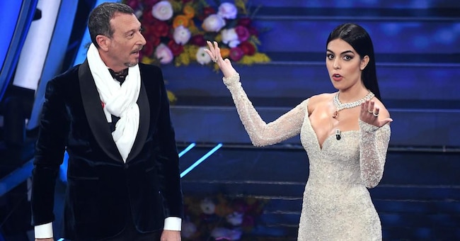 Georgina Rodriguez e Amadeus (Epa)
