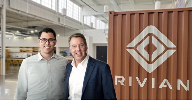 Il ceo di Rivian, R.J. Scaringe, e quello di Ford, Jim Farley