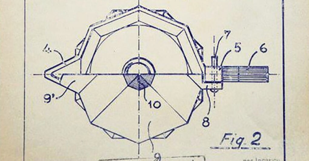 il brevetto originale della caffettiera dell'«omino coi baffi», Alfonso Bialetti (1933) 