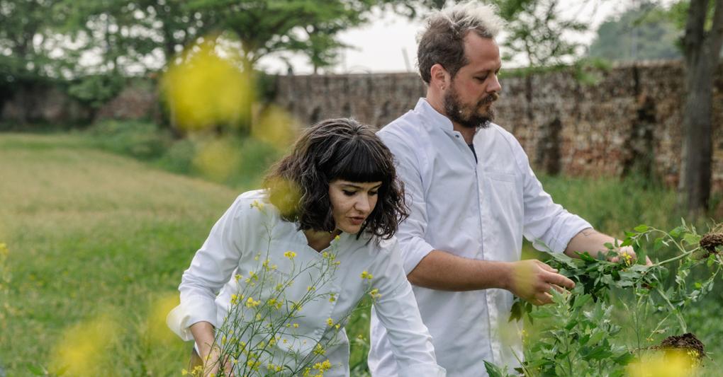 Chiara Pavan e Francesco Brutto, chef di Venissa, tenuta e wine resort sull'Isola di Mazzorbo nella laguna di Venezia 