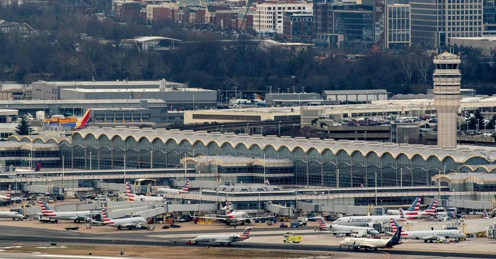 Il Ronald Reagan Washington National Airport di Arlington, Virginia, Usa. (Stefani Reynolds / AFP) 