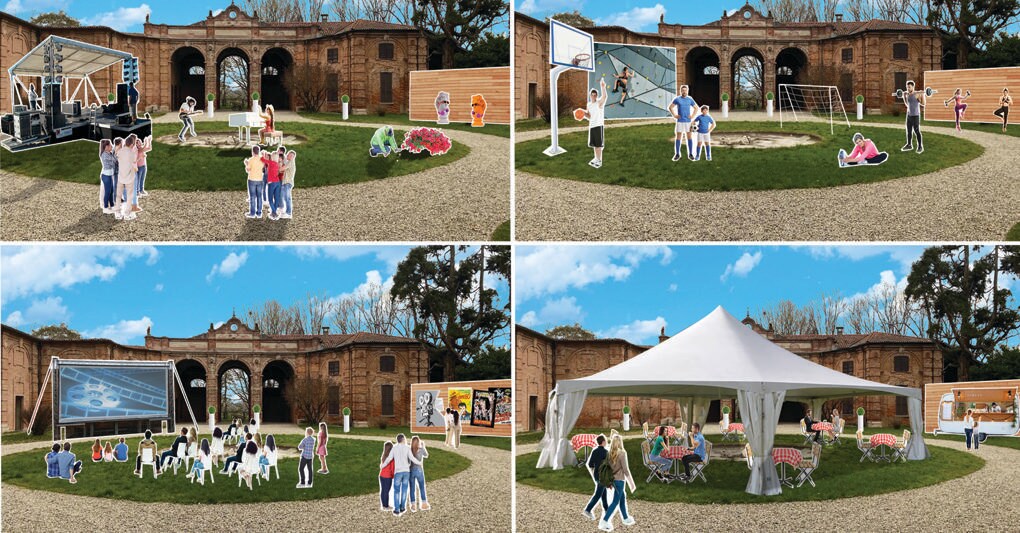  Rocca Brivio (San Giuliano Milanese) è diventato lo scenario di  rappresentazioni di test di riuso legati a specifiche attività  di «Spazi in trasformazione» 