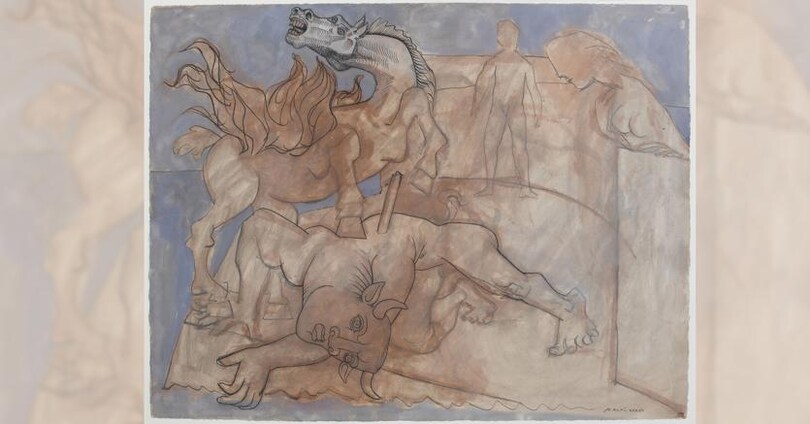 Minotauro ferito, cavallo e figure (particolare) © Succession Picasso / 2018, ProLitteris, Zurich 