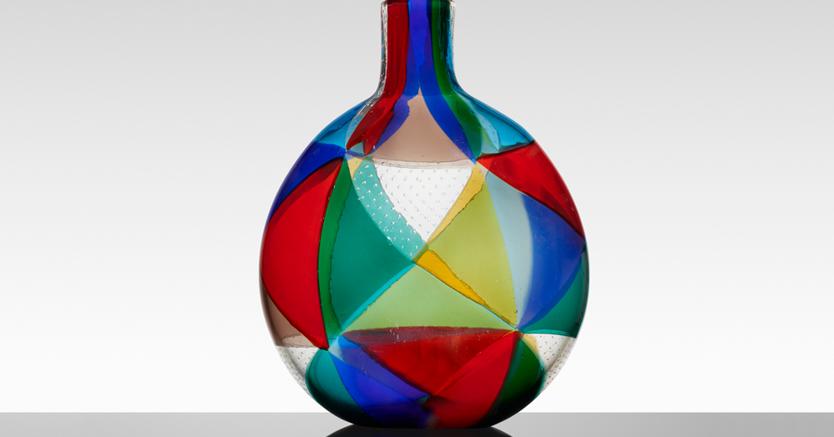 Ercole Barovier “intarsio” battuto per 87.500 dollari rispetto a una stima di 30.000 a 40.000 dollari. Courtesy Wright.