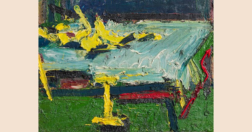 Frank Auerbach, Figure on the bed II del 1967, Venduto per 1,448,750 sterline (1,635,065 euro) premio d'asta incluso