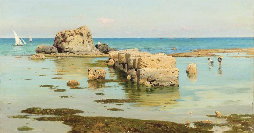 Francesco Lojacono, Marina, 1886, stima € 20.000-30.000, venduto per € 25.000