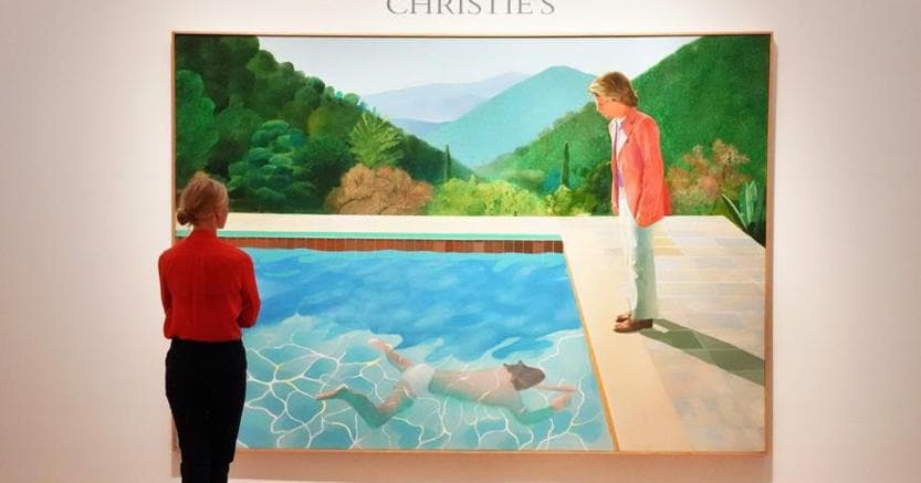 Il precedente record di Jeff Koons: Balloon dog (Orange) (1994-200) aggiudicato per 58.405.000 dollari dalla stima tra 35-55 milioni di dollari il 12 novembre 2013 da Christie's New York (Afp)
