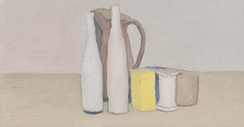 Giorgio Morandi (1890-1964) Natura morta, 1952, olio su tela .Anonymous :700,000 - 1,000,000