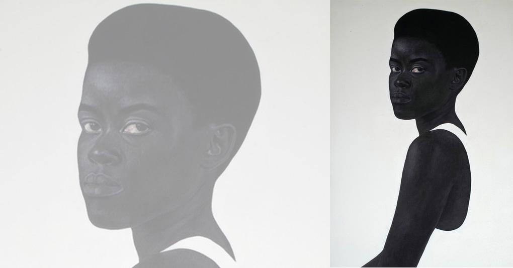 Ludovic Nkoth, Date Night, Sunday, 2020, Luce Gallery's Booth at 1-54 Contemporary African Art Fair London 2020,  Courtesy the artist and Luce Gallery, Torino  