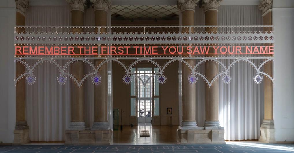 di Marinella Senatore, Remember the first time you saw your name, 2020 - Installation View presso la Galleria Nazionale d'Arte Moderna e Contemporanea” 