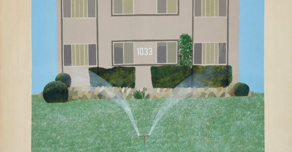 David Hockney  A Neat Lawn. 1967 SOLD FOR: $ 11.000.000 (€ 9.219.100) Estimate: $ 9.500.000 – 10.500.000  PHILLIPS: 23 June. New York  