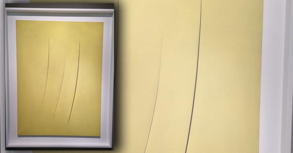 Lucio Fontana, Concetto Spaziale Attese, olio su tela 130 x97cm, galleria de Jonckheere Fne Art, in vendita a 2,5 milioni di euro 