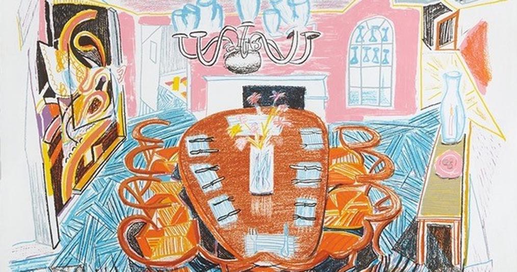 David Hockney Tyler Dining Room, from Moving  Focus Series, 1984 