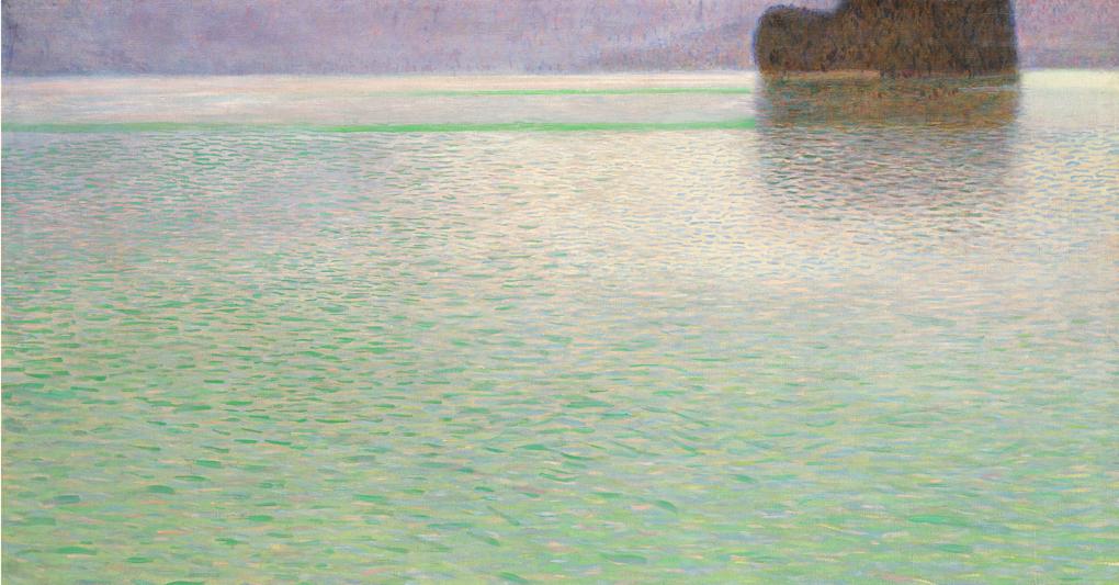 Gustav Klimt, Insel im Attersee, 1901-02. Sold for 53.188.500 $ 