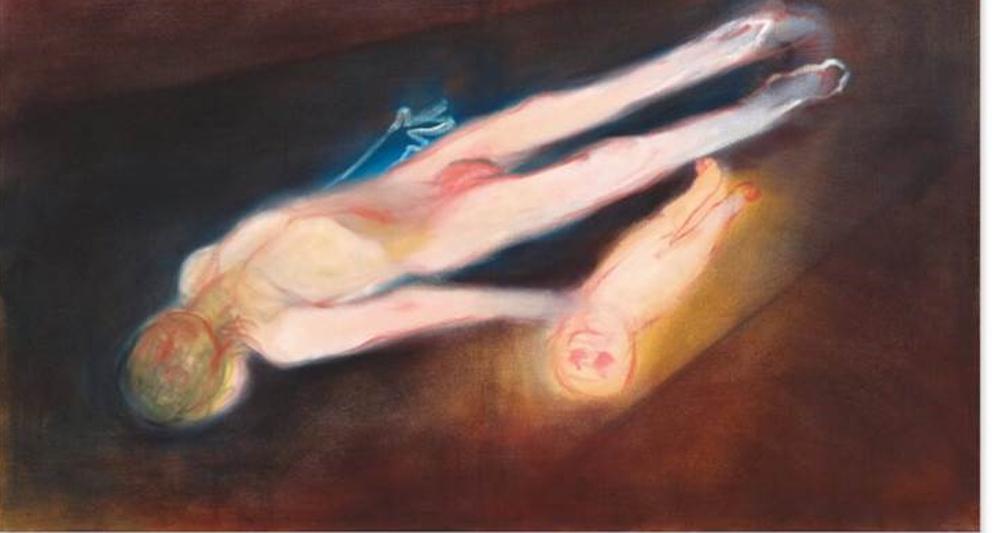 Miriam Cahn Im weg liegen, 2013, oil on canvas, 170 x 200 cm 