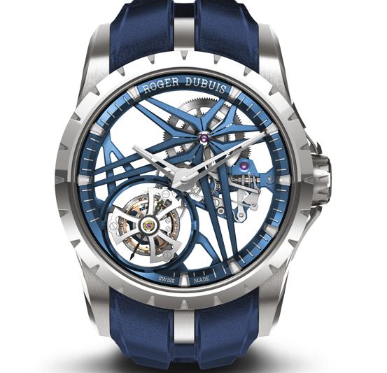 Excalibur Single Flying Tourbillon di Roger Dubuis con cassa di 42 mm in cromo-cobalto rivisitata. In 88 esemplari, 149.500 euro  