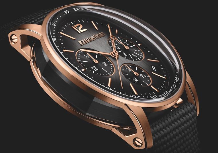 Audemars Piguet. Il Code 11.59 by Audemars Piguet con cronografo e movimento automatico di manifattura con massa oscillante in oro rosa. Prezzo: 46.300  
