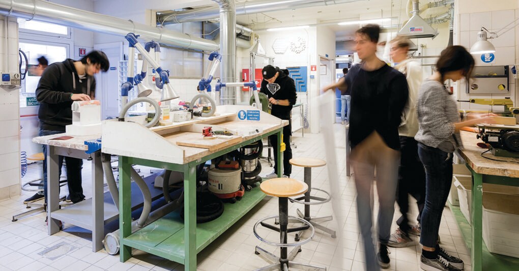 Uno dei laboratori di Istituto europeo di Design (Ied) che è presente in 12 città tra Italia, Brasile e Spagna 
