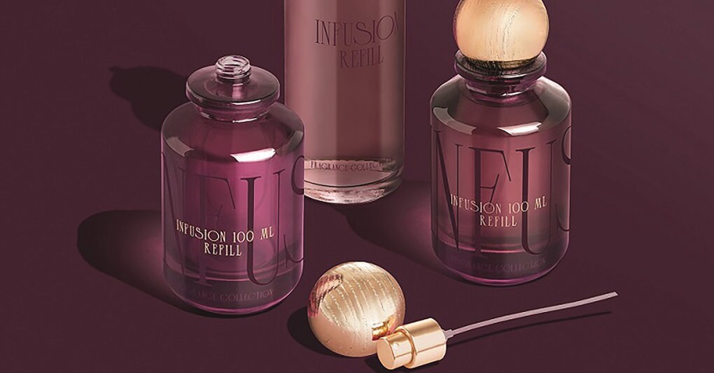 Eco design. La collezione Infusion Fragrance, packaging ricaricabile per profumi  prestige  di Berlin Packaging - Premi Industries 