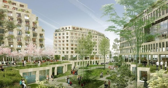  A Parigi, alla Porte  de Montreuil, è sorta ’”L’’îlot fertile” (l’isola fertile), il primo quartiere a emissioni zero con un grande giardino aperto