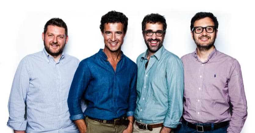 I quattro fondatori di Musement: Alessandro Petazzi, Fabio Zecchini, Paolo Giulini e Claudio Bellinzona 