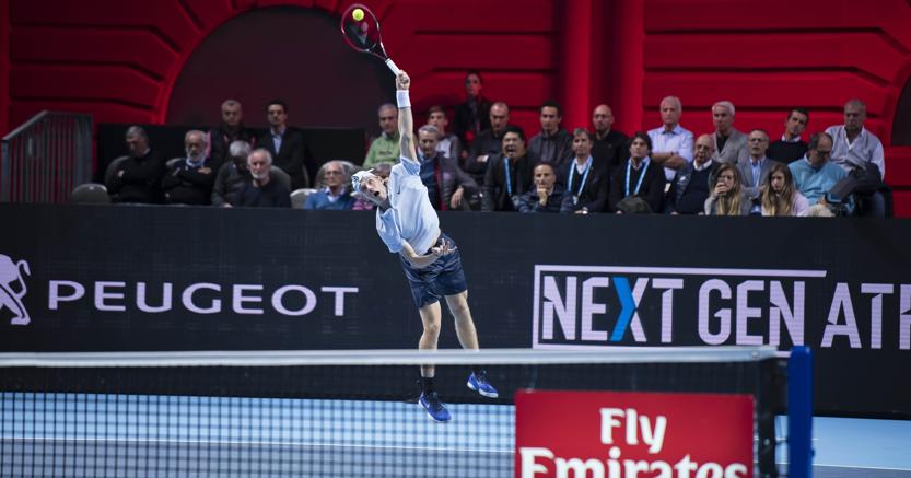 Il tennista canadese  Denis Shapovalov, 19 anni, al Next Gen Atp Finals, il torneo under 21 che si  svolto all’inizio di novembre a Milano