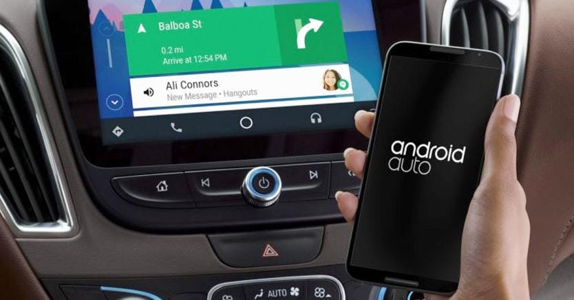 Un sistema di infotainment con Android Auto.