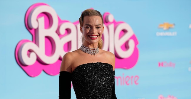 Margot Robbie alla premiere di “Barbie” allo Shrine Auditorium di Los Angeles. (AP Photo/Chris Pizzello) 