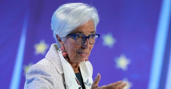 La presidente della Bce Christine Lagarde. (EPA/RONALD WITTEK)