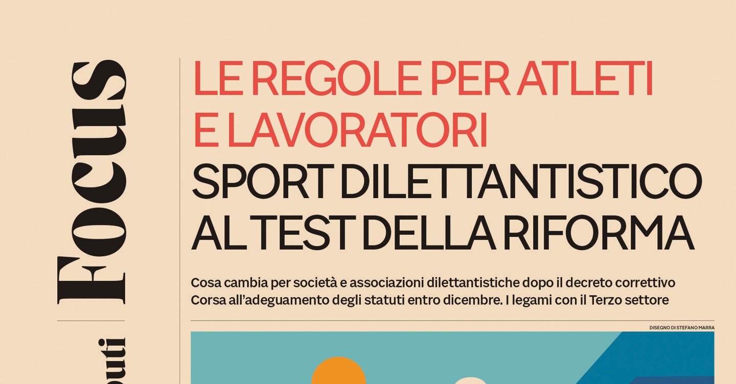 Riforma dello sport dilettantistico, le novità per lavoratori e atleti