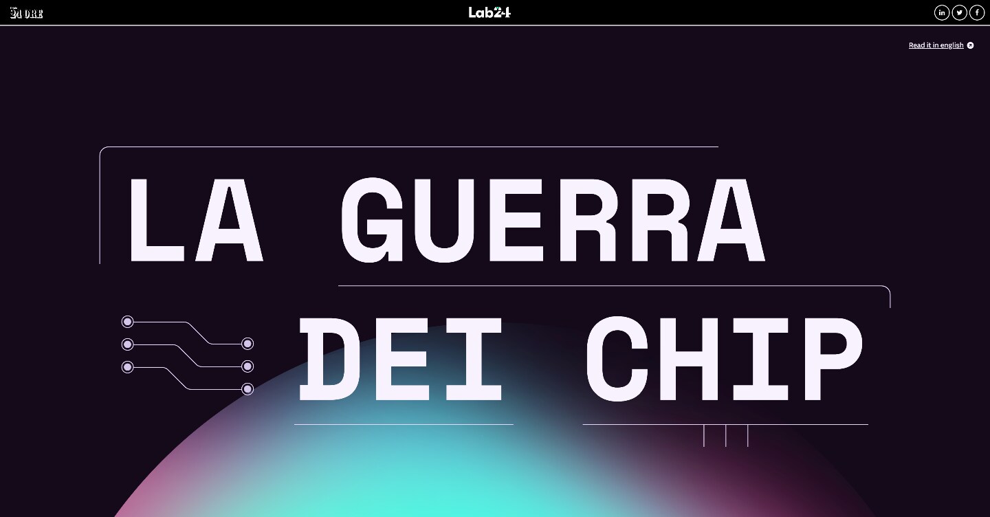 La guerra dei chip di Lab24 è finalista agli Information is Beautiful Awards 2023