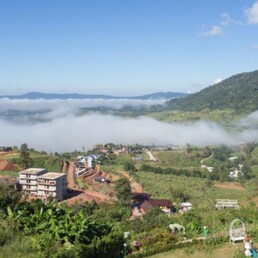 fog in the morning with mountain at Khao Kho, Phetchabun, Thailand