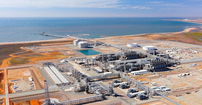 Un impianto di Gnl di Chevron in Australia