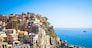 Spectacular panorama of Manarola Town in Cinque Terre during a sunny day