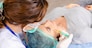 Woman preparing for cosmetic plastic surgery