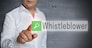 Whistleblower browser is operated by man concept.