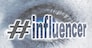 Influencer eye with matrix looks on viewer concept.