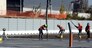 CANTIERE EDILE EDILIZIA ARENA MILANO SANTAGIULIA OPERAIO OPERAI TUBO BETONIERA CEMENTO