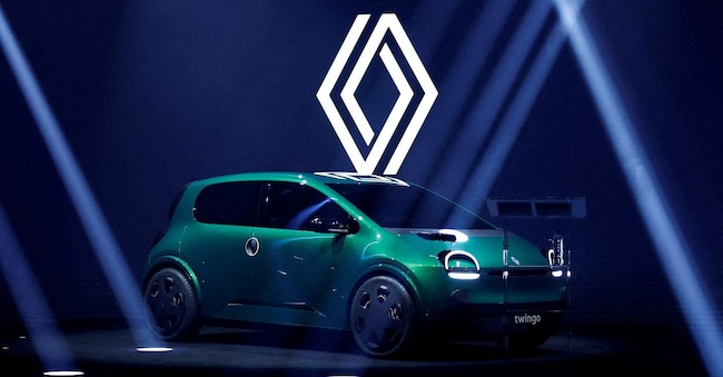 Il concept della nuova Twingo elettrica rivelato durante il Capital Market Day del 15 novembre 2023. (REUTERS) 