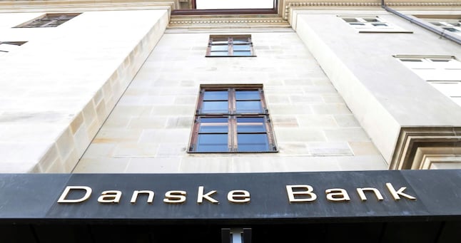 FILE PHOTO: A Danske bank sign is seen on a bank's headquarters in Copenhagen, Denmark October 22, 2019. REUTERS/Jacob Gronholt-Pedersen/File Photo