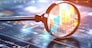Business audit stock financial finance management on analysis data strategy with graph accounting marketing or report chart economy investment research profit concept. Generative AI