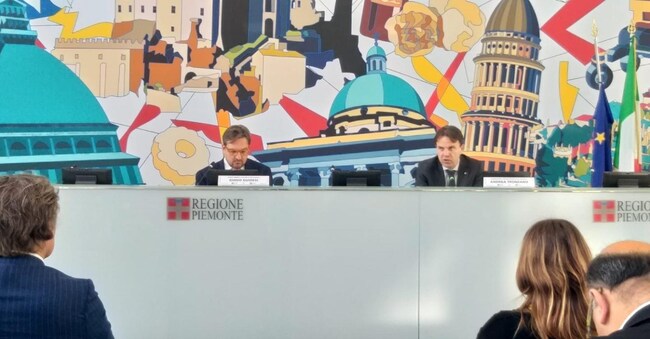 La Cabina economica del Nord Ovest ha riunito a Torino gli assessori regionali allo sviluppo Andrea Tronzano Piemonte, Guido Guidesi Lombardia, con Alessandro Piana Liguria in collegamento